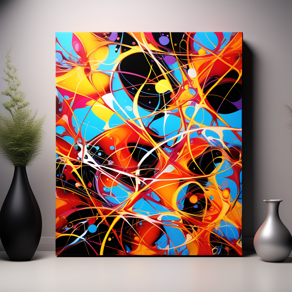 canvas fractal pollock bn