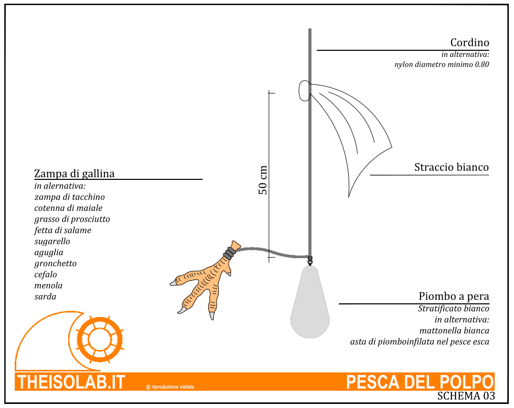 Terminale per la pesca del polpo